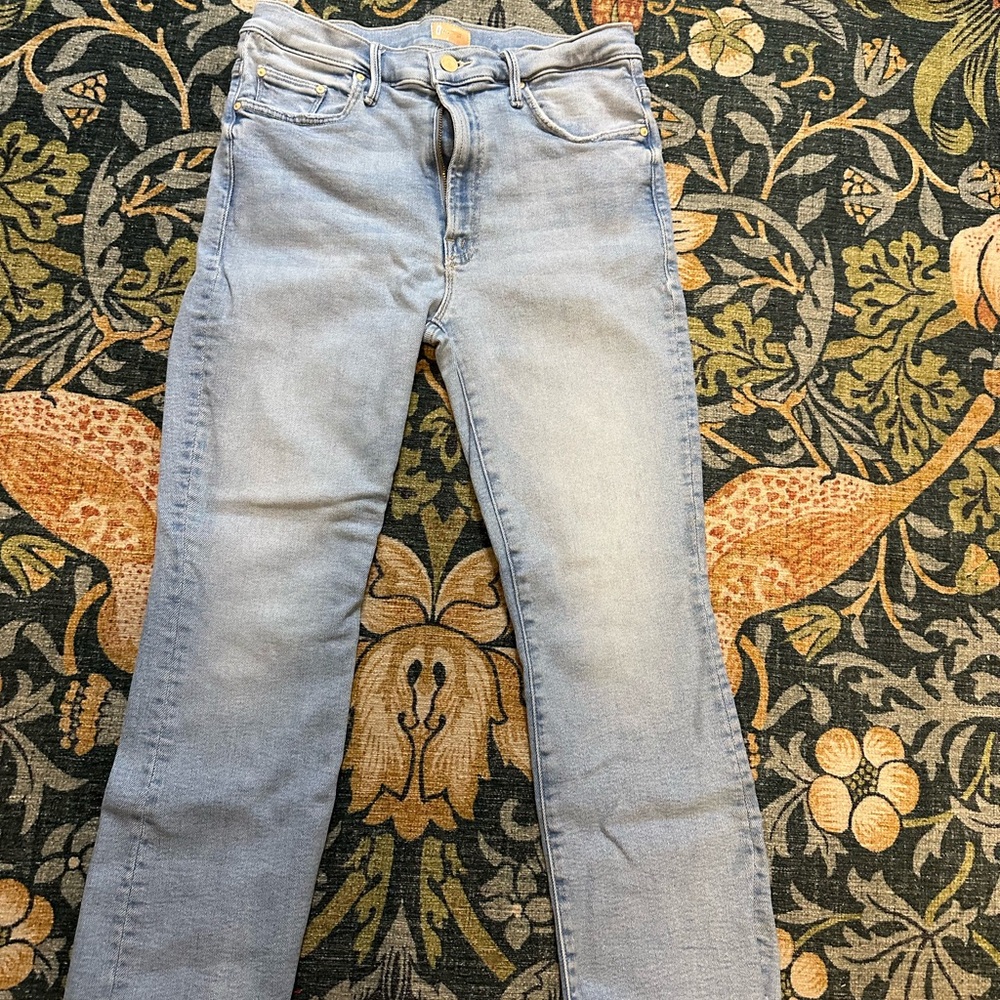 MOTHER Blue Straight Leg Jeans Classic Style